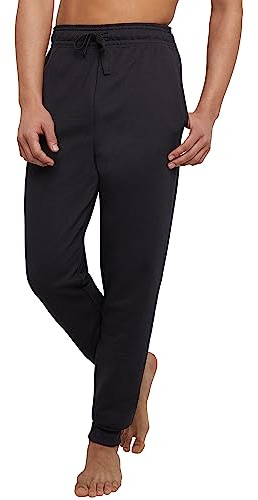 Hanes Men's Jogger Sweatpant with Pockets, Black, Large