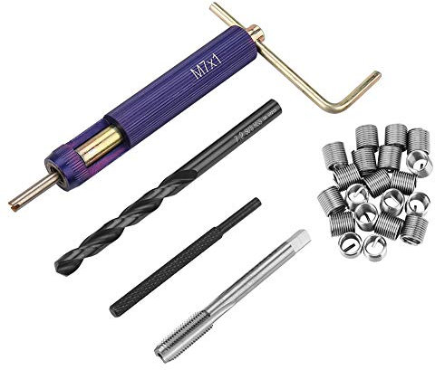 Gewindeeinsätze M7 Gewinde Reparatur Set, M7 × 1.0 Gewindeeinsätze Reparatur Werkzeug Installationssatz für Kabeleinsatz