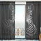 Mnsruu Tier Zebra Vorhang transparent Gardine 2 Stücke Gaze paarig schals Fensterschal Vorhänge für Wohnzimmer Schlafzimmer 198 cm x 140 cm(H x B) 2er-Set