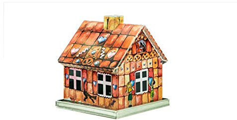 KNOX Räucherhaus aus Metall - Lebkuchenhaus im Winter - für Räucherkerzen der Größe M