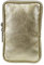 SH Leder Damen Echtleder Handytasche Umhängetasche Geldbörse Multifunktion Beutel Mini Bote Abnehmbar Verstellbar Schultergurt Handy bis 6,8 Zoll 11x18cm Jana G269 (Gold)