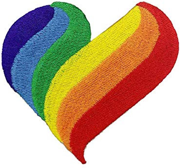Pride Month Gay Lesbian LGBT Rainbow Heart Pride Flag Patches Bi Pride Heart Badge für Kleidung T-Shirt Transfer