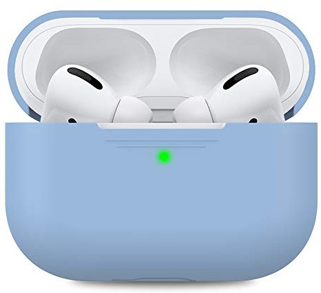 AHASTYLE Silikon Hülle für Airpods Pro Schutzhülle und Haut Case für AirPods Pro 1st/2nd Generation [Front-LED Sichtbar] [Kabelloses Laden] Kompatibel mit Airpods Pro 2019