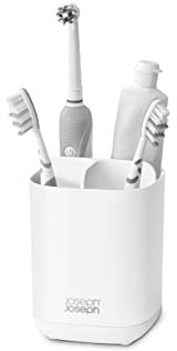 Joseph Joseph Easy-Store - Kompakter Zahnbürstenhalter Caddy für das Badezimmer - Weiß