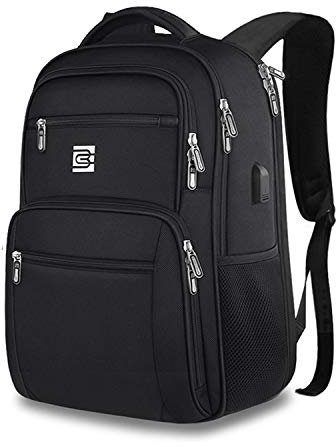 FANDARE Unisex Multiuso Antifurto Zaino con Porta USB Zaino per 15.6 pollice PC Portatile Impermeabile da Uomo Donna Borsa Universitaria Daypack per La Scuola Viaggio Business Poliestere Nuovo nero