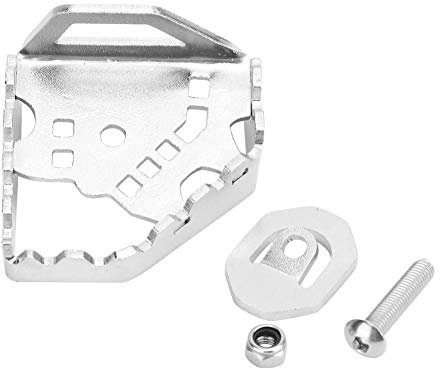 EVGATSAUTO Placa de ampliación de palanca de freno trasero, palanca de freno trasero de aleación de aluminio, ajuste de pedal de ampliación para CRF1000L Africa Twin Adventure Sports 2014-2018(Plata)