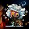 Fensterbild Weihnachtsdeko Weihnachten Baum Baumhaus Schnee Schneemann wiederverwendbar Fensterdeko Winter Fensterbilder Kinder bf142 - ausgewählte Größe: *1. Schneebaumhaus*