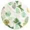 2PCS Cotton and Linen Fan Dust Cover, Washable Circular Fan Cover with Plant Pattern, Green, for Pedestal, Table, and Wall, Home Decoration