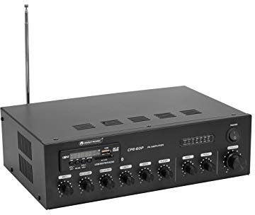 OMNITRONIC CPE-60P ELA-Mischverstärker mit MP3-Player & IR-FB, Bluetooth, 60 Watt RMS