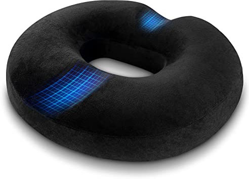 LITSPOT Coussin de Siège en Mousse à Mémoire, Coussin Orthopédique pour Coccyx, Coussin Chaise de Bureau, pour Grossesse, Coccyx, plaies de lit, Dos, sciatique