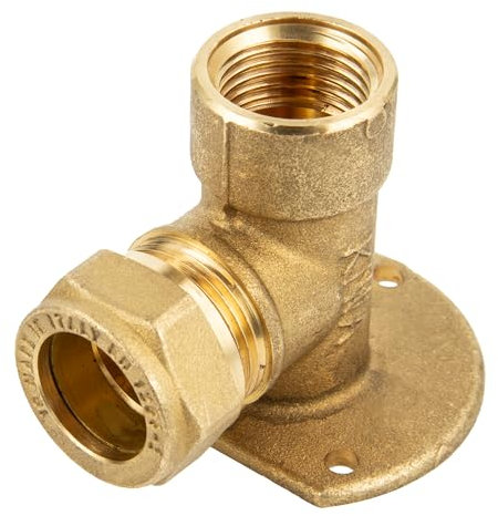 MS-Klemmringverbinder, Deckenwinkel mit Dreilochflansch 12 mm x 1/2 IG