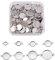BEEFLYING 304 Cabochons aus Edelstahl, Bezels Trey Setting für die Herstellung von Schmuck, Blank Bezel, Anhänger Tablett