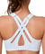 Yvette Sport BH Starker Halt Verstellbar Träger Gekreuzt Rücken Große Größen für Fitness Lauf Yoga,Weiß,XL Große Größen