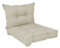 POKAR Loungekissen Stuhlkissen für Stuhl Rattanmöbel Gartenmöbel Kissen, 2er Set (1x Sitzkissen 70x70x10 cm + 1x Rückenlehne 70x40x10 cm), Beige