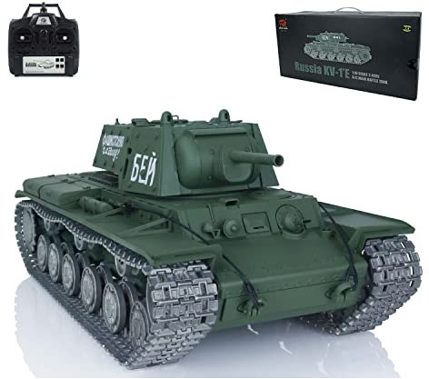 Pro 1/16 Henglong TK7.0 Soviet KV-1 RC Tank IR BB Shooting 3878 HL Metallschienen Räder Stahlgetriebe Getriebe Raucheffekt