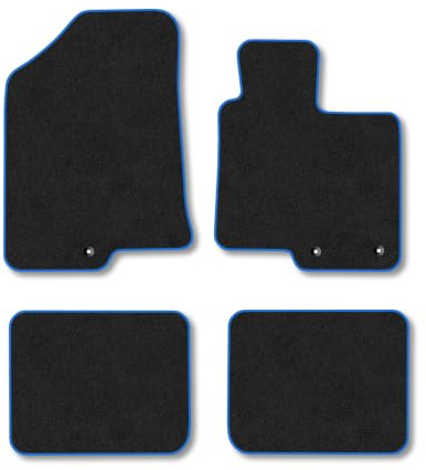 Hyundai i40 (2011-2020) Carpet Car Mats | Blue Edge Trim Tailored Fit Floor Mats Full Coverage Protection Accessories Easy Clean Anti Slip Made in the UK