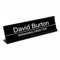 Personalised Desk Sign Black Name Plate Holder Custom Plaque With Single Dividing Line Work Office Home Prestige