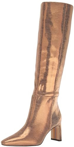 Sam Edelman Sylvia - Stivali alti al ginocchio da donna, Oro Profondo, 36 EU