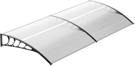 MoNiBloom Window Awning Door Canopy, 95x35 Window Awning Door Canopy Polycarbonate Cover Outdoor Front Door Patio Sun Shetter for Outdoor Front Door