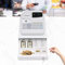 ALSUP Elektronische Registrierkasse, Elektronische Registrierkasse POS System 47 Tasten 9 Digital LED Display Multifunktionskasse Registrierkassendrucker