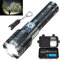 PEAKRO Lampe Torche LED Ultra Puissante, Lampe de Poche Rechargeable USB, 100000 Lumens Lampe Torche Haute Puissance Militaire, 5000mAh Torches 5 Modes IP65 Étanche pour Camping Randonnée Urgence