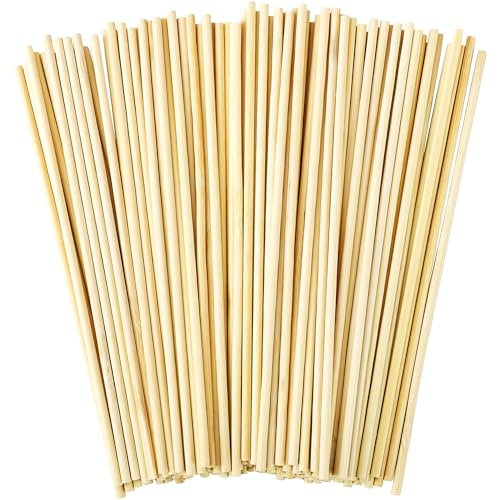 Bâtons Pour Barbe à Papa Baguette Bois Ronde Baton Bois 300mm x 3mm 200pcs Baton Barbe a Papa Pour Le Modélisme Travaux Manuels Et Bricolage (3mm*30cm)