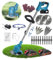 Wrneaoch Decespugliatore a Batteria 21V Decespugliatore con 11.000 RPM e motore da 750W Tagliaerba Elettrico con 2 Batterie da 4,0 Ah (Blue Decespugliatore)