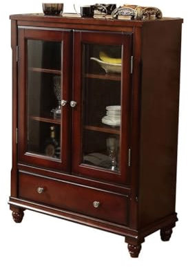 FAREWELL Buffetschrank Nordic Massivholz Sideboard Retro Wohnzimmer Schrank Licht Luxus Einfache Tee Schrank Wein Schrank Kombination Besteckschrank