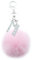 Xsclpomddy Pom Pom rosa. Schlüsselbund künstliche weiche Kaninchenhaar Taschenanhänger Ball Schlüsselanhänger mit Buchstabe A-Z für Handtasche Dekoration,pink M