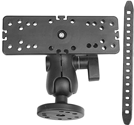 Anloximt Fischfinderhalterung Marine Electronic Fish Finder Halterung Grundplattensatz Marine Boot Fisch Finder Halterung 360 Grad Echolot Basis Halterung Fisch Finder Halterung GPS MAP Platte