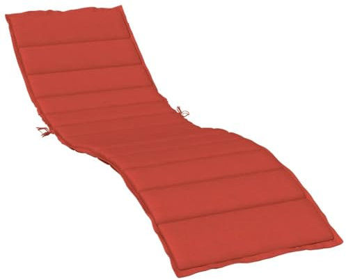 vidaXL Sonnenliegen-Auflage Melange Rot 200x50x4 cm Stoff