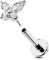 OUFER Body Piercing Lippenpiercing Threadless Labret Piercing 316L Stainless Steel Helix Earring 16G Push in Monroe Lip Tragus Stud Piercing Jewellery
