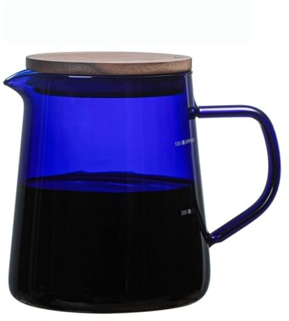 BIBTOO Coffee Carafe Blue Strawberry Drip is Applicable to 500ml Glass Water Bottle Drip Coffee Pot Filter Transparent Coffee Pot convenient (Color : 500ml blue)(500ml blue)
