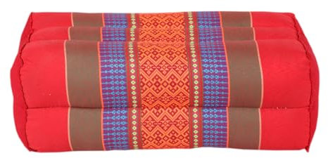 ANADEO YogaProducts Standard – Standard-Zafu-Yoga- und Meditationskissen – 100% natürliches Kapok mit hoher Dichte – Komfort und Festigkeit – Sitzstabilität – rotorange – X1