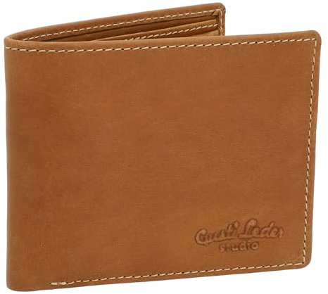 Gusti Geldbörse Leder - Easton Reise Portemonnaie RFID Schutz Brieftasche Leder (Braun)