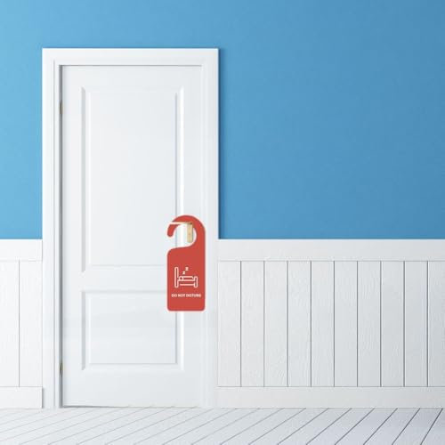 Señal de etiqueta de limpieza colgante con texto en inglés Do Not Disturb, adecuada para hoteles y clubes