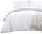 BedLooms Single Duvet Cover Set Plain Brushed Microfiber Duvet Covers with 1 Pillow Case Soft Breathable Bedding Set (Dyed White 135x200 cm)