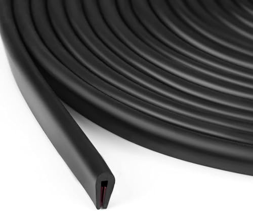 Joint Protection Bord de Tole,3mm x 9 Mètres Joint de Coffre Voiture en EPDM sans Colle, Joint d'Étanchéité Universel de Porte Voiture pour Caravane, Camion, Garage, Machine, Noir