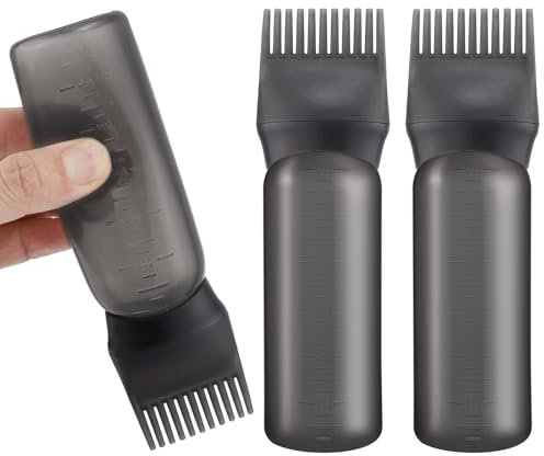 3 applicateurs d'huile capillaire - 170 ml - Avec graduation graduée - Flacon applicateur de peigne à racine - Brosse de coloration - Pour coloration capillaire