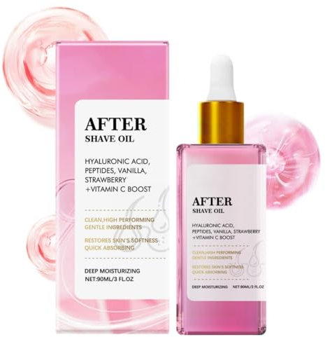 Strawberry Vanilla After Shave Oil,Shaving Oil Women,After Sha-Ve O-Il Women,Prevents Ingrown Hairs And Dryness,Smooth Skin,Soothe Razor Burn,Repair Essences,Quick Absorption,For All Skin Types
