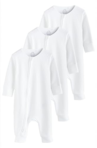 NEXT Baby Standard Fußlose Strampler Zweiwege-Reißverschluss, 3 STK.