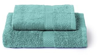 Caleffi Set 2 Asciugamani Viso e Ospite 40x60 + 55x100 cm 100% Cotone
