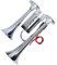 Yctze 110 DB Corna Automobilistica Ad Alta Voce 12v High Decibel Dual Trumpet Air Horn con relè Compressore D'aria Integrato per Auto Camion SUV Van Boat