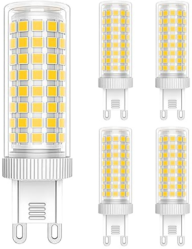 Linqzxz G9 LED-Glühbirnen, 3000K Warmweiß, 12W entspricht 90W Halogen, Bipin-Sockel, für Haushalt und Büro, nicht dimmbar, 5er Pack