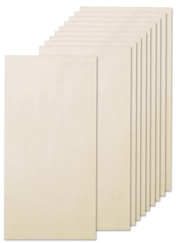 Lot de 10 plaques rectangulaires en bois de balsa de 20 x 10 cm, pour modèles architecturaux, décorations de Noël, projets de modélisme, travaux manuels