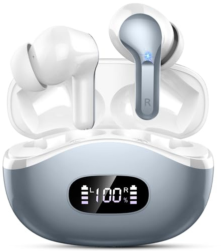 Ordtop Wireless Earbuds, Bluetooth 5.4 Headphones New Ear Buds 40H 3D Bass Stereo in-Ear Earphones