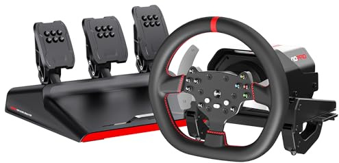 PXN V10 Pro Direct Drive Sim Racing Wheel, 3.2Nm Force Feedback | Servo Motor, 3 Hall-Effect Pedals, 4 Paddle Shifters, for PC, Xbox One, Xbox Series X/S, PS4