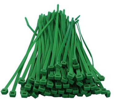 Home.smart 100 x Green Nylon Cable Ties 300 x 4.8mm / Extra Strong Zip Tie Wraps