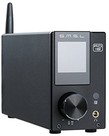 SMSL AD18 HiFi Audio Stereo Verstärker mit Bluetooth 4.2 Unterstützt Apt-X, USB DSP Full Digital Verstärker 2.1 für Lautsprecher,Small 80Wx2 Class D Verstärker mit Subwoofer Ausgang