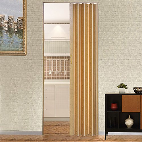 Tuff Concepts PVC Folding Doors Accordion Magnetic Catch White Gloss for Kitchen Bathroom Cupboard (6mm Yellow)